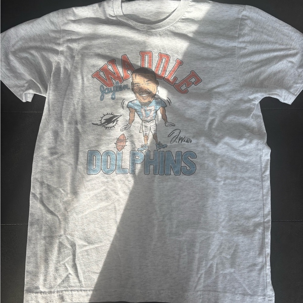 HOMAGE Gray Dolphins Graphic Tee